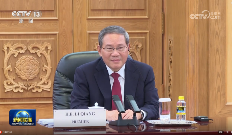 李强同新加坡总理会谈